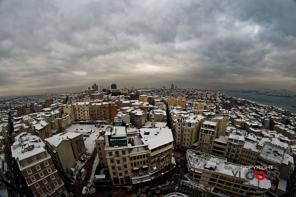İstanbul kar manzarası; İstanbul kar yağışı; Galata