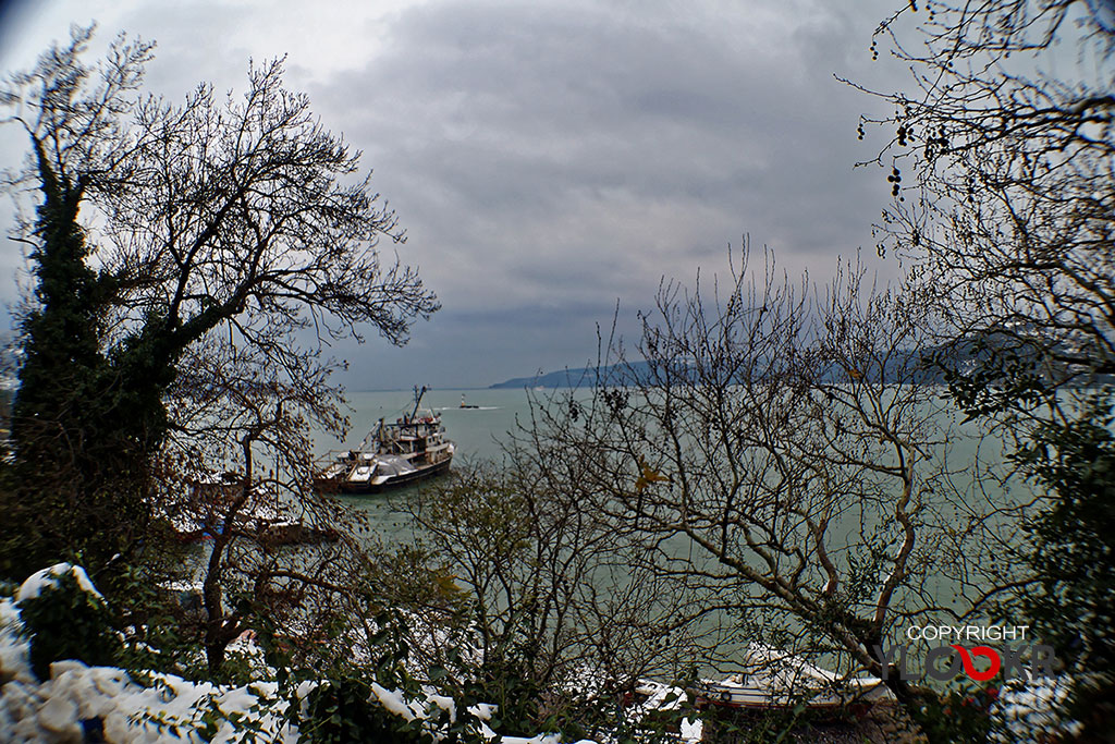 İstanbul kar manzarası; İstanbul kar yağışı; Rumeli Feneri 1
